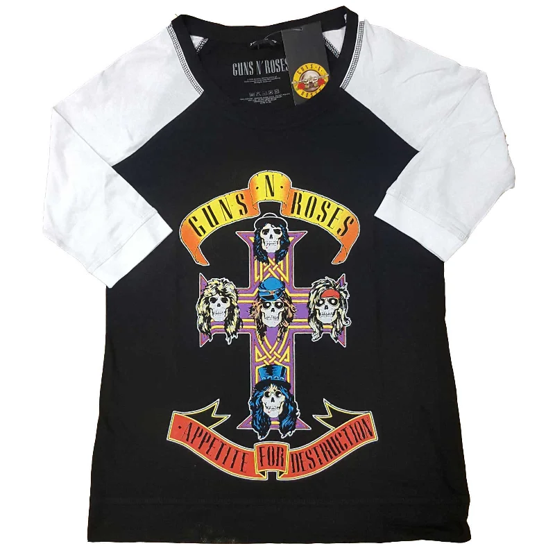 GUNS N' ROSES T-Shirt for Ladies, Appetite for Destruction-- Wool Fabric Cashmere Fabric Tweed Fabric
