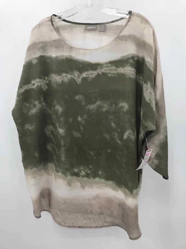 Pre-Owned Chico's Green Size Large Blouse Relaxed Fit Blouse