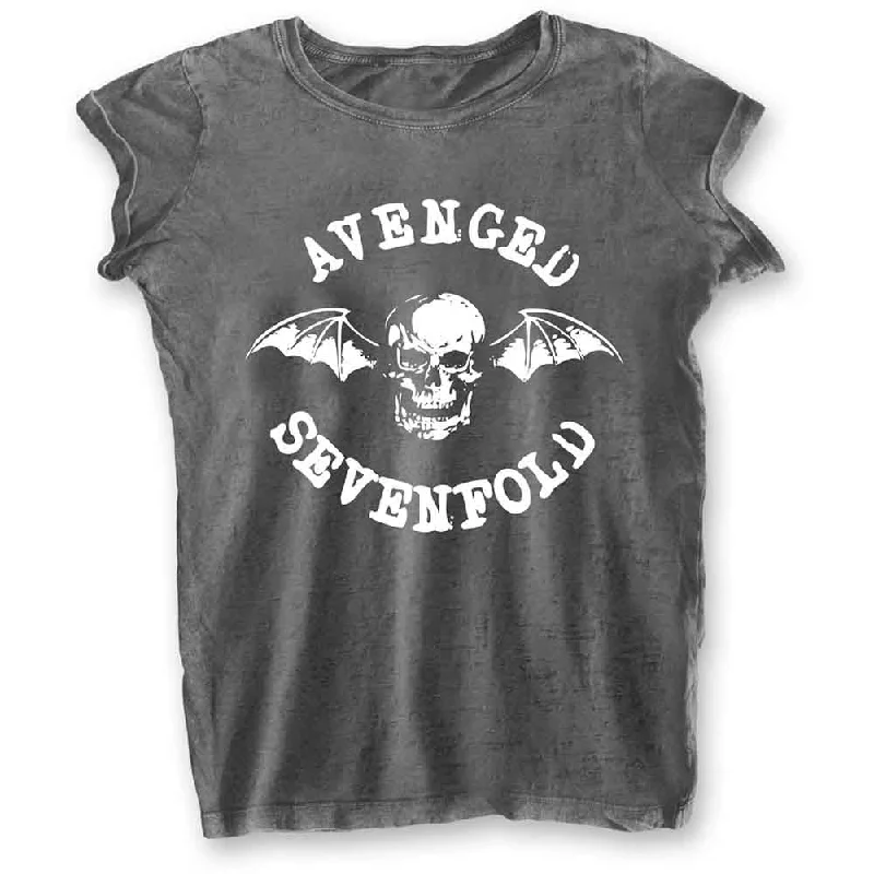 AVENGED SEVENFOLD Attractive T-Shirt, Deathbat-- Polka Dot Checkered Tartan