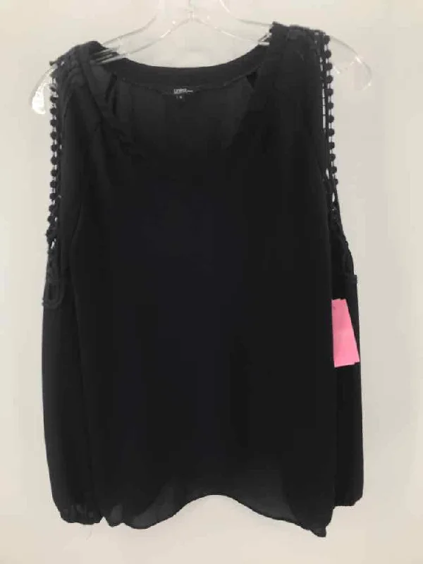 Pre-Owned Unika Navy Size Small Long Sleeve Blouse Versatile Layering Blouse