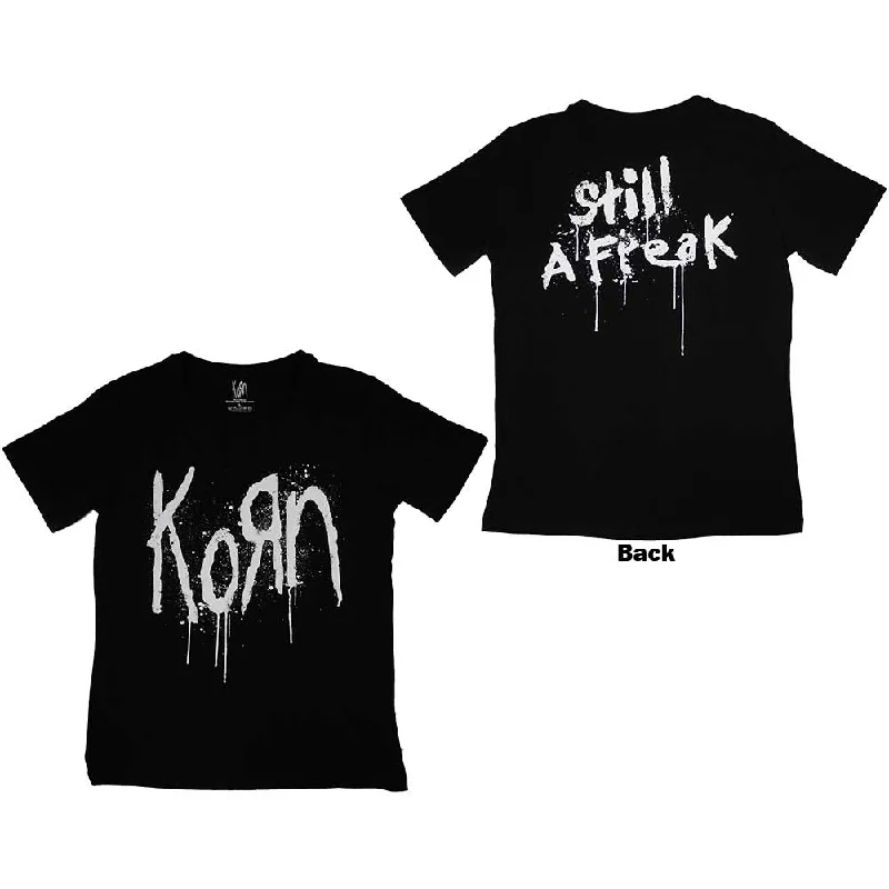 KORN Attractive Ladies T-Shirt, Still A Freak-- Plaid T-Shirt Polka Dot Checkered