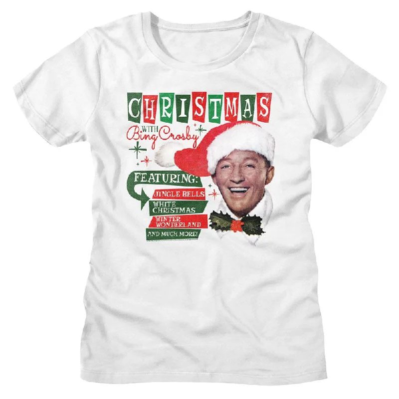 BING CROSBY T-Shirt, Christmas With-- Polka Dot Checkered Tartan