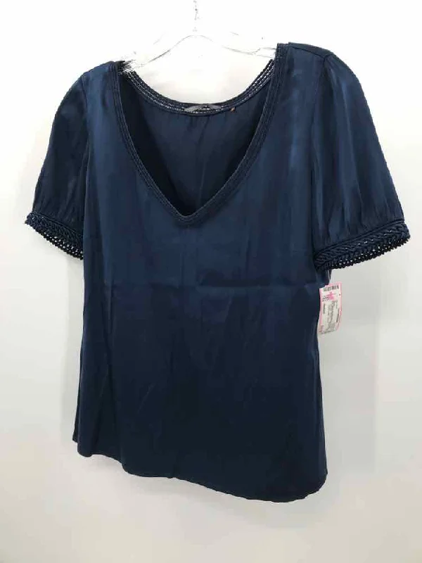Pre-Owned Elie Tahari Blue Size Medium Blouse Feminine Puff Blouse