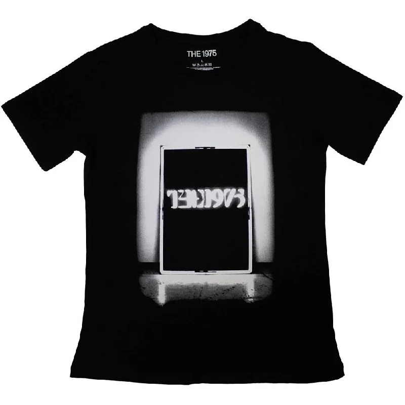 THE 1975 Attractive Ladies T-Shirt, Black Tour-- Welt Pockets Slit Pockets