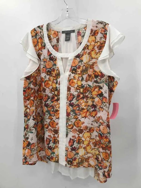 Pre-Owned Kate & Mallory White Size Large Blouse Off-Shoulder Wrap Blouse