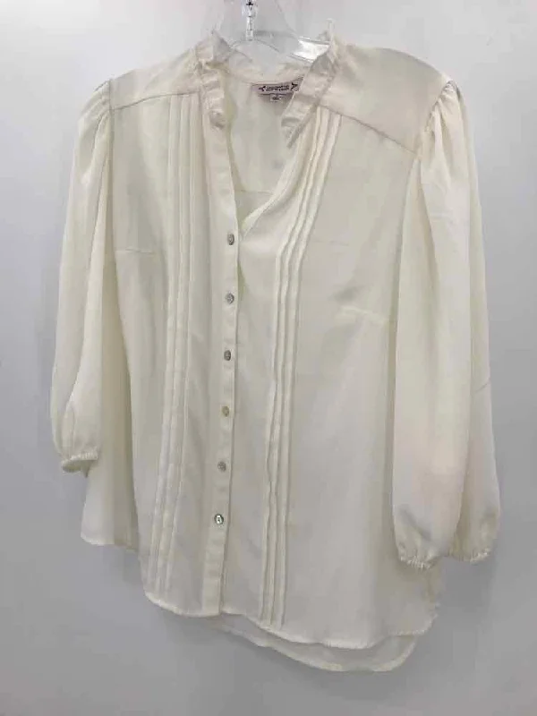 Pre-Owned Nanette Lepore Ivory Size Small Blouse Subtle Shimmer Blouse