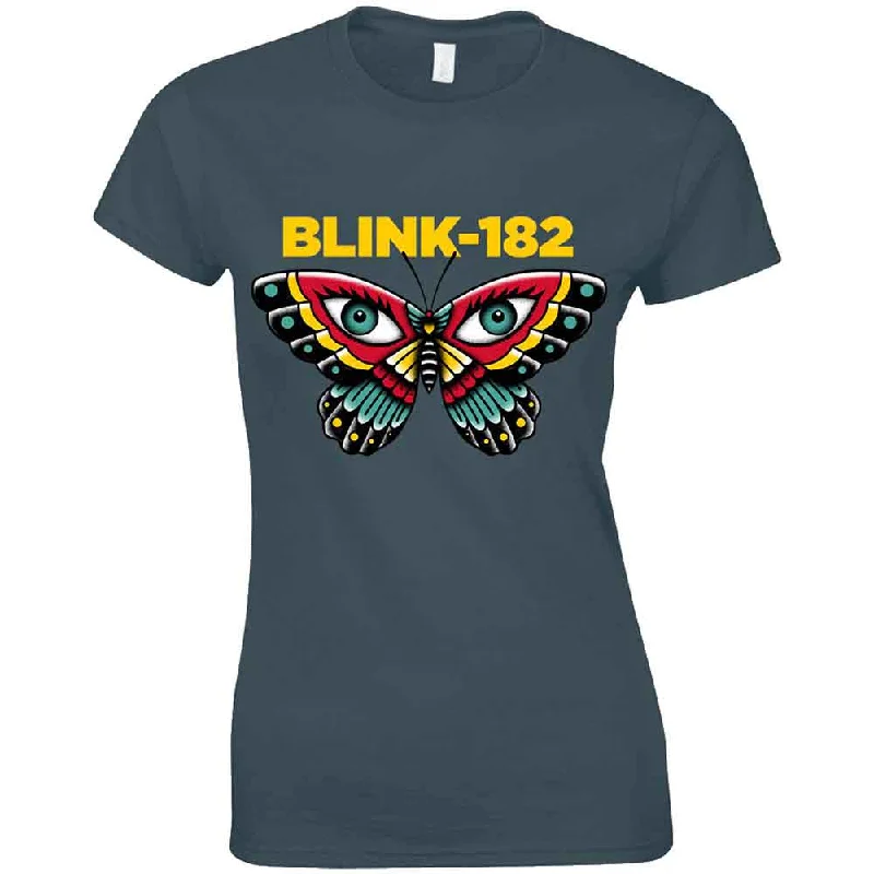 BLINK-182 Attractive T-Shirt, Butterfly-- Silk Blend Satin Velvet