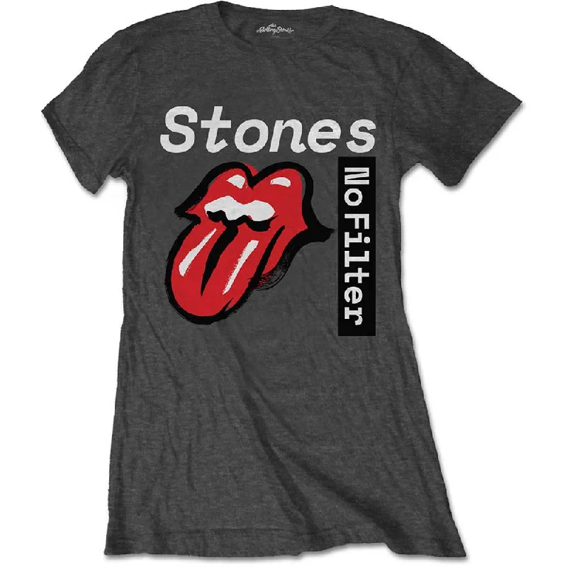 THE ROLLING STONES T-Shirt for Ladies, No Filter Text-- Jersey Fabric Tulle Fabric Batik Fabric