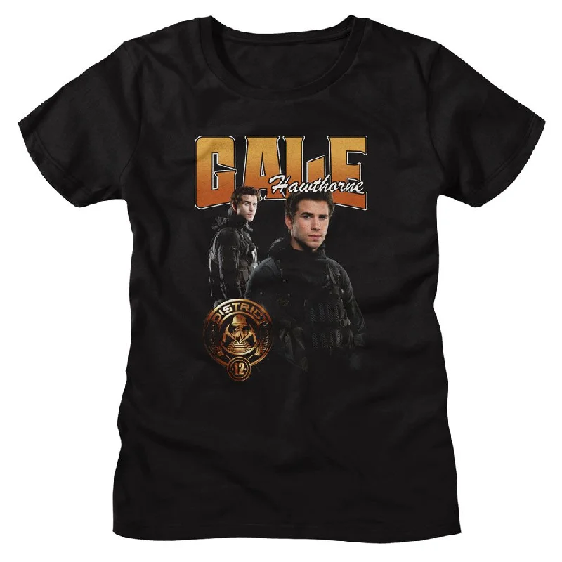 Women Exclusive HUNGER GAMES T-Shirt, Hunger Games Gale Duo Photo-- Polka Dot Checkered Tartan
