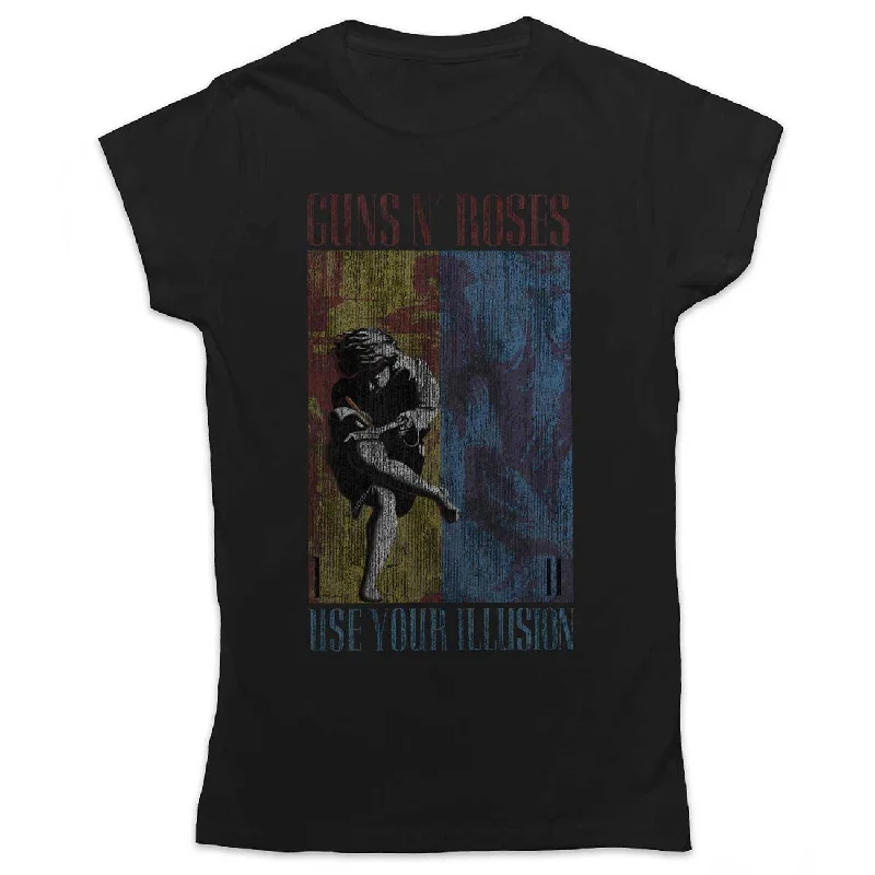 GUNS N' ROSES T-Shirt for Ladies, Use Your Illusion-- Cozy Warm Stylish