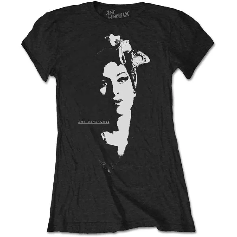 AMY WINEHOUSE Attractive T-Shirt, Scarf Portrait-- Hooded Caped Shawl Collar