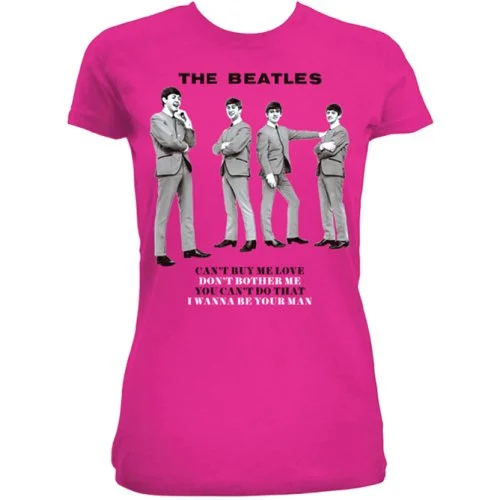 THE BEATLES T-Shirt for Ladies, You Can’t Do That-- Faux Fur Fabric Real Fur Fabric Shearling Fabric