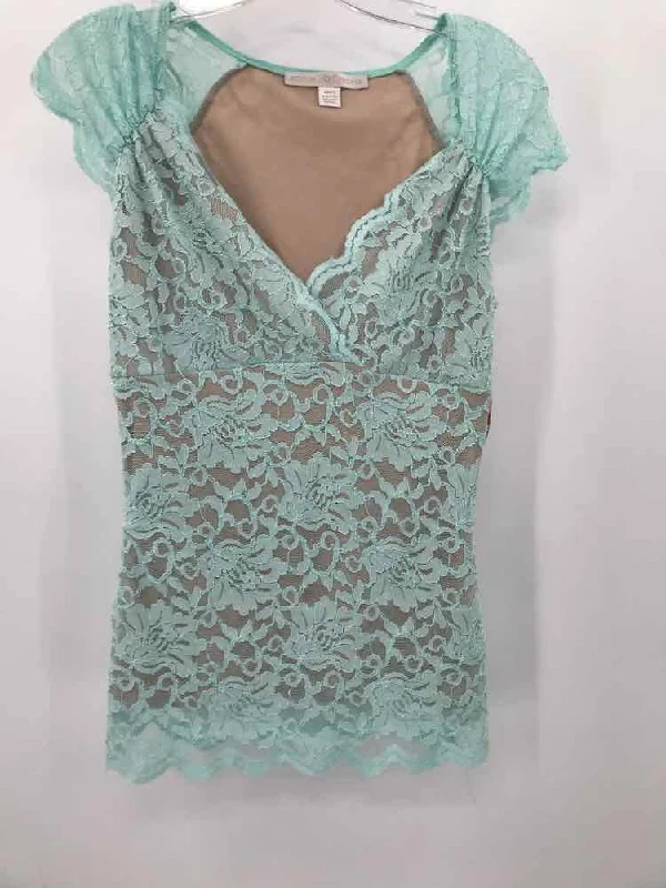 Pre-Owned Boston Proper Blue Size Small Lace Blouse Romantic Lace Blouse