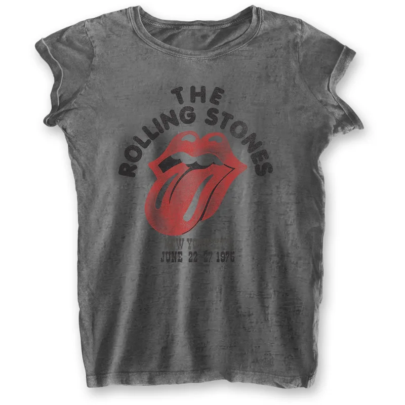 THE ROLLING STONES T-Shirt for Ladies, New York City 75-- Cashmere Blend Cotton Blend Poly Blend