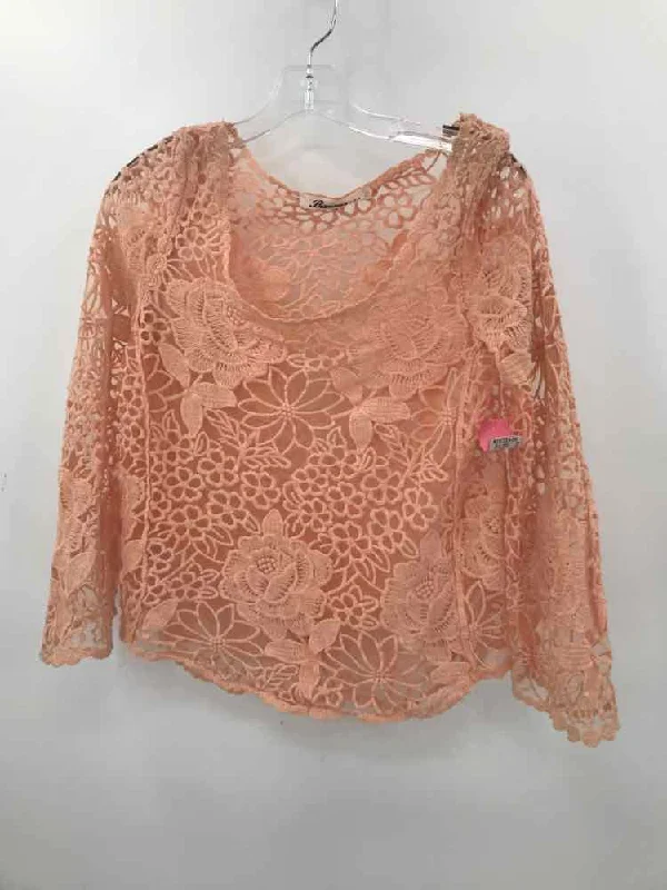 Pre-Owned Banana USA Orange Size Medium Long Sleeve Blouse Double-Layered Blouse