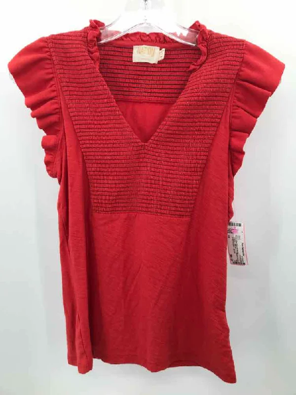 Pre-Owned Nation Red Size XS Blouse Chic Wrap Blouse