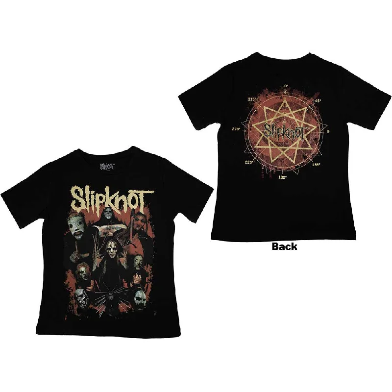 SLIPKNOT Attractive Ladies T-Shirt, Come Play Dying Back Print-- V-Neck T-Shirt Long Sleeve Cotton