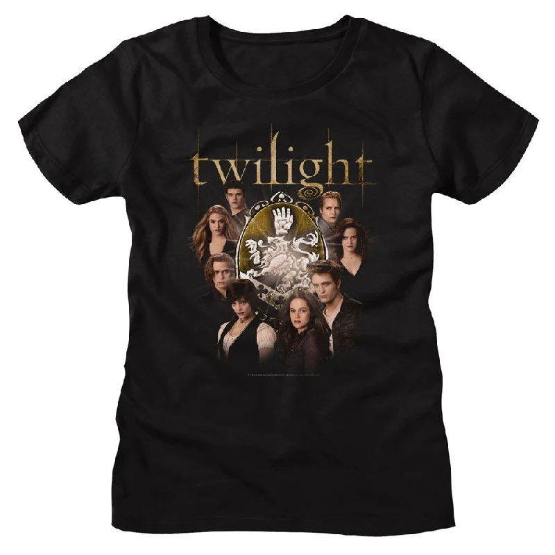 Women Exclusive TWILIGHT T-Shirt, Cullen Family With Crest-- Faux Fur Fabric Real Fur Fabric Shearling Fabric