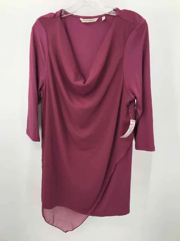 Pre-Owned Soft Surroundings Pink Size Large Blouse Drape Neck Blouse