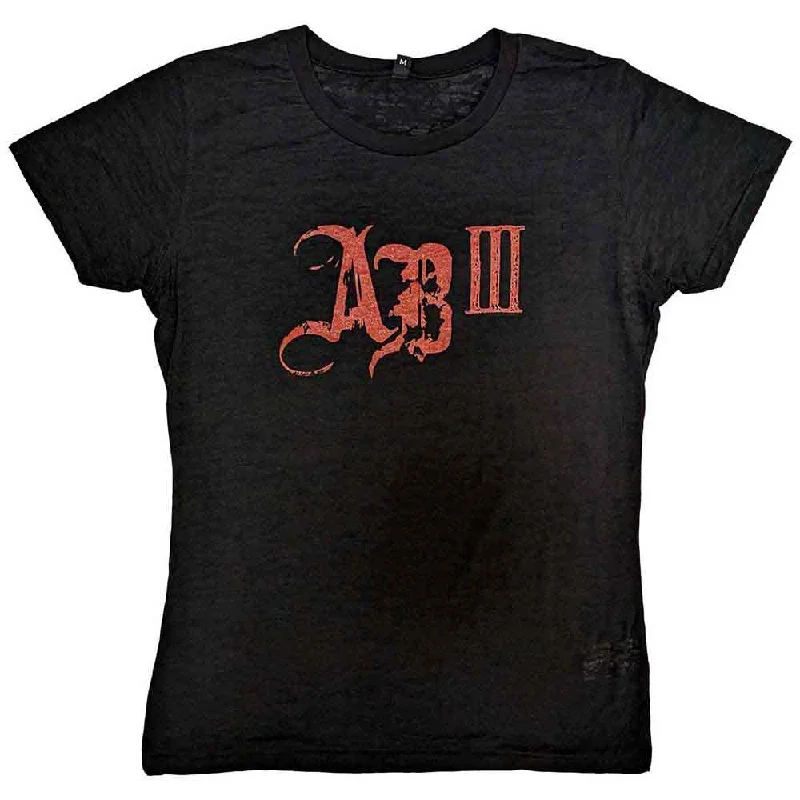 ALTER BRIDGE Attractive T-Shirt, Ab Iii Red Logo-- Zippered Front Buttoned Front Snap Front