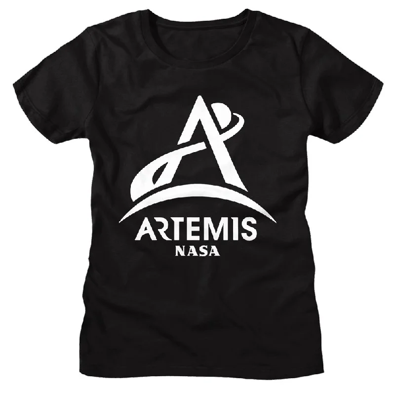 NASA T-Shirt, Artemis One Color Light-- Satin Blend Silk Blend Wool Blend