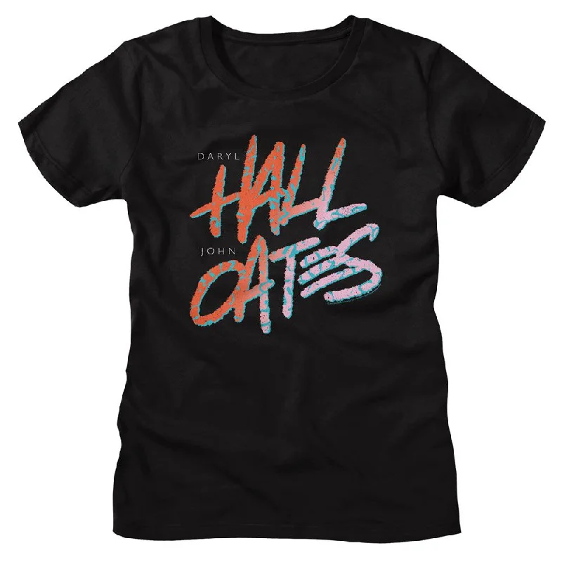 HALL AND OATES T-Shirt for Ladies, 80s-- Chenille Brocade Lace