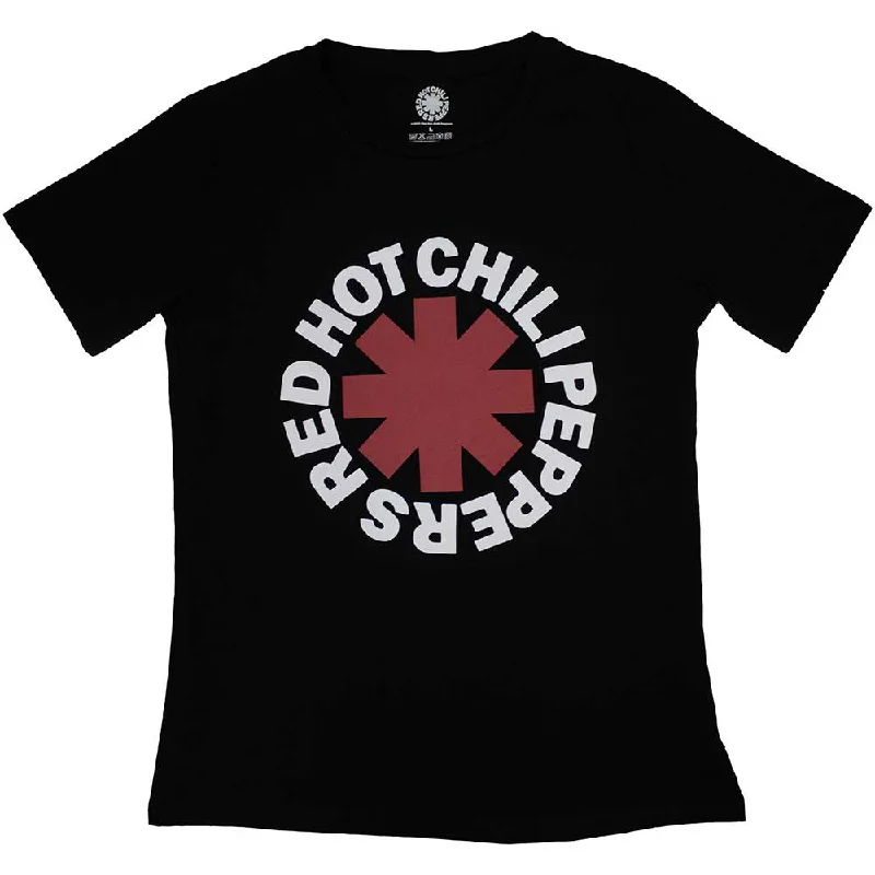 RED HOT CHILI PEPPERS Attractive Ladies T-Shirt, Classic Asterisk-- Oversized T-Shirt Spandex breathable