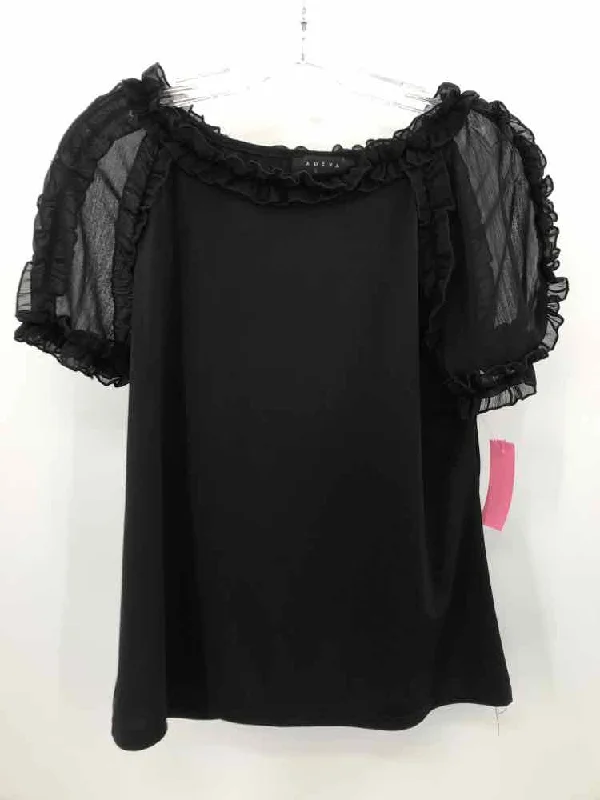 Pre-Owned Adiva Black Size Small Blouse Casual Button Blouse