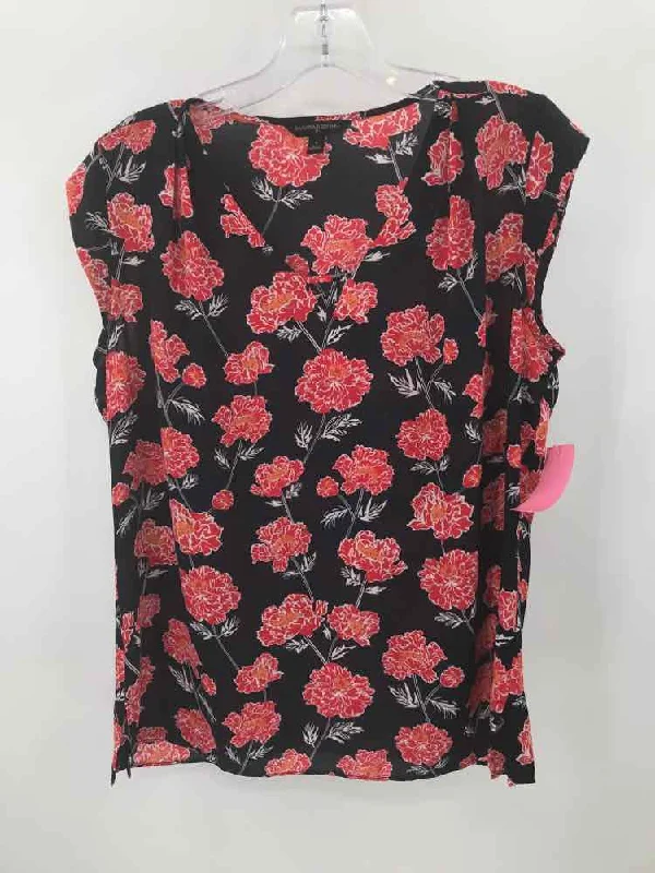 Pre-Owned Banana Republic Navy Size Small Floral Blouse Office-Ready Blouse