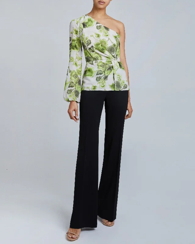 JULIA One Shoulder, Single Long Sleeve Blouse Modern Work Blouse