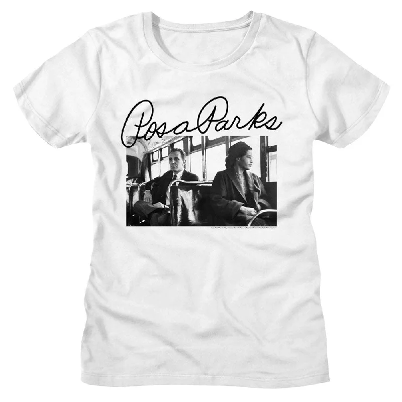 ROSA PARKS T-Shirt, Rosa Parks Photo And Signature-- Chenille Blend Fleece Blend Nylon Blend