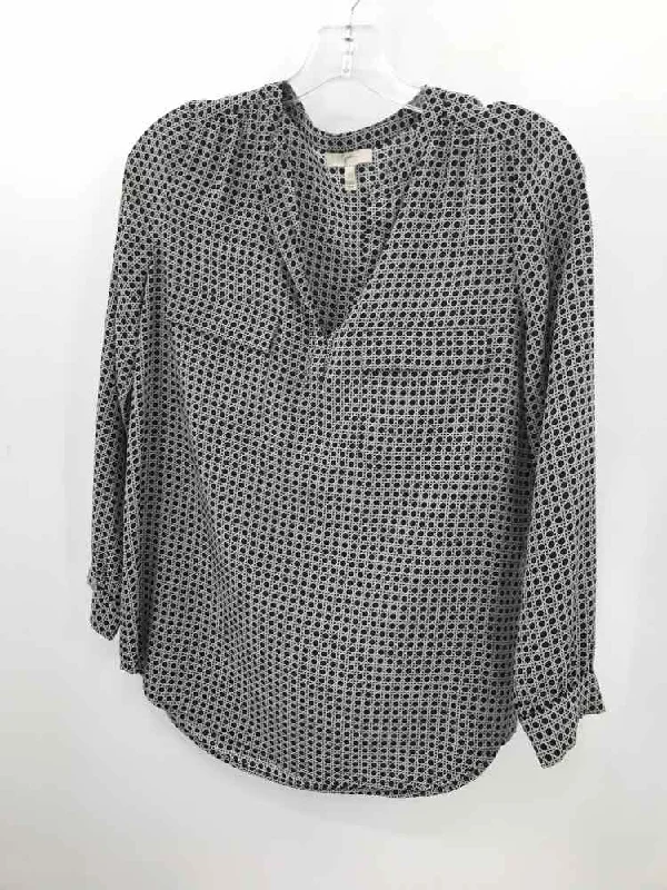 Pre-Owned Joie Black Size XS Long Sleeve Blouse Drape Neck Blouse