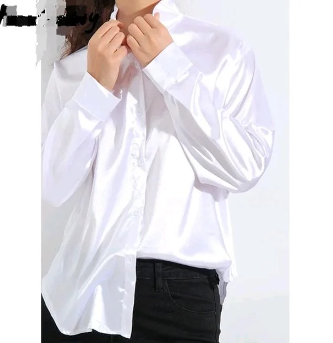 Women Shirts Satin Women's Elegant Blouses 451419 Embellished Collar Blouse