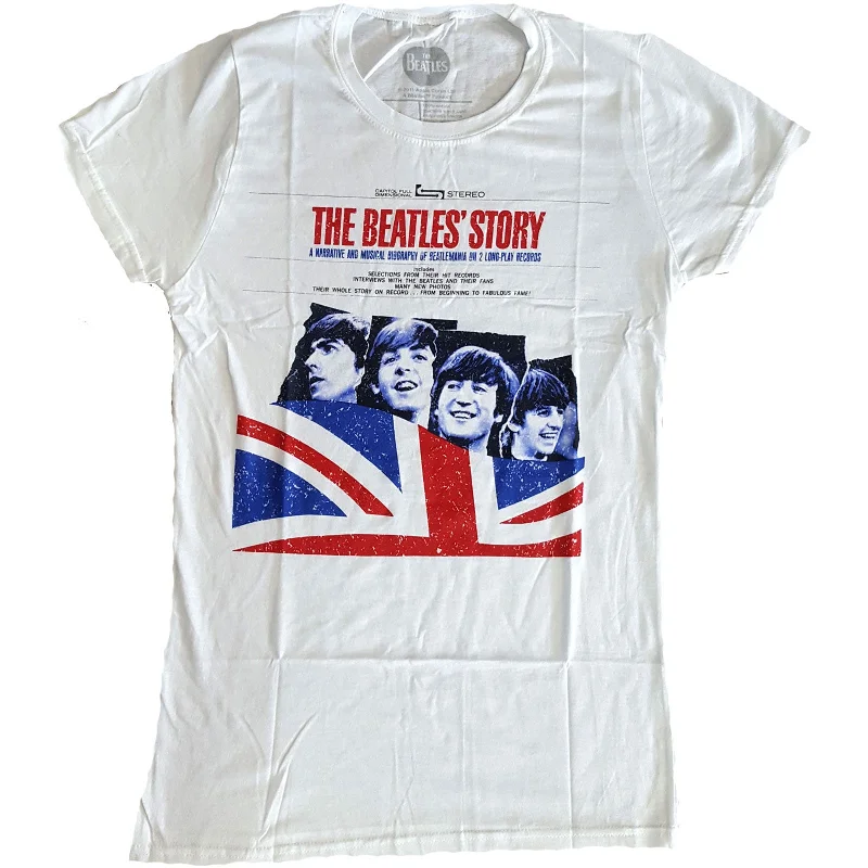 THE BEATLES T-Shirt for Ladies, The Beatles Story-- Mesh Fabric Canvas Fabric Denim Fabric