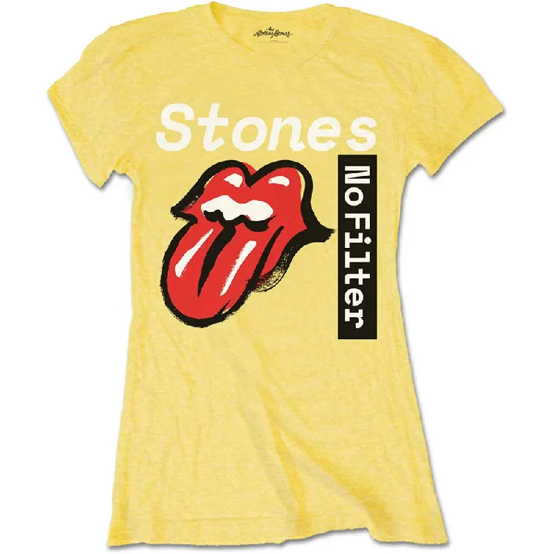 THE ROLLING STONES T-Shirt for Ladies, No Filter Text-- Mesh Fabric Canvas Fabric Denim Fabric