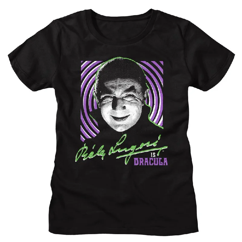 Women Exclusive BELA LUGOSI T-Shirt, Hypnotic-- Rayon Velvet Corduroy