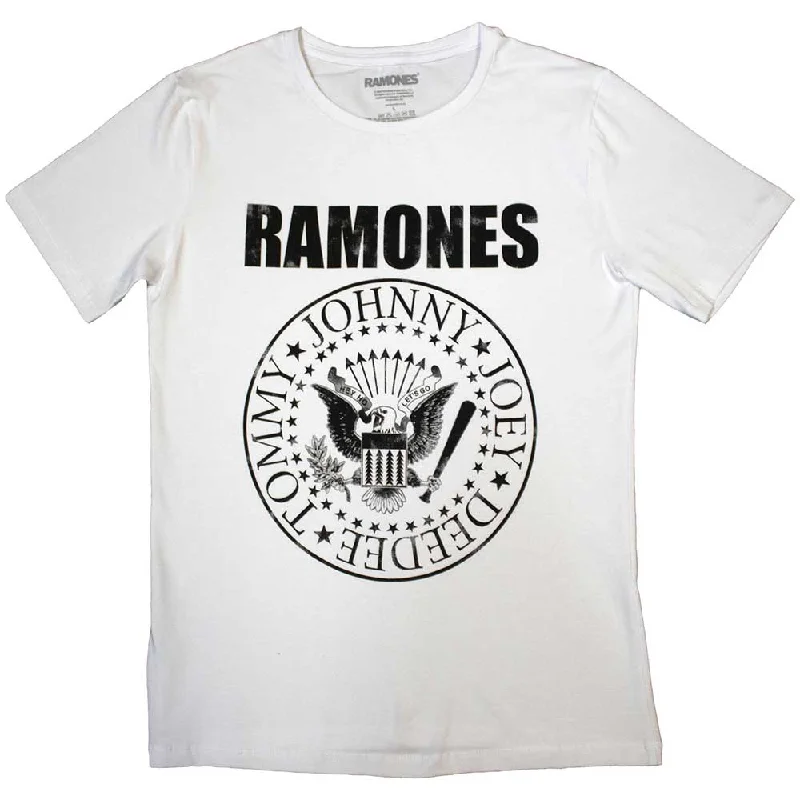 RAMONES Attractive Ladies T-Shirt, Presidential Seal-- Fitted T-Shirt Seamless Stretchy
