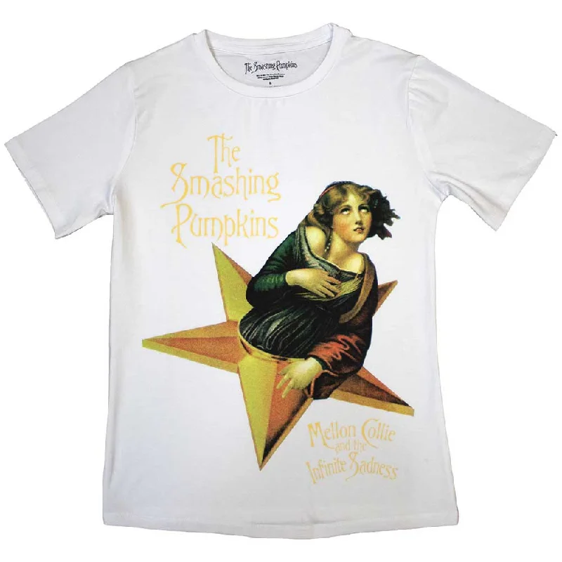 THE SMASHING PUMPKINS Attractive Ladies T-Shirt, Mellon Collie-- Mesh Blend Leather Blend Suede Blend