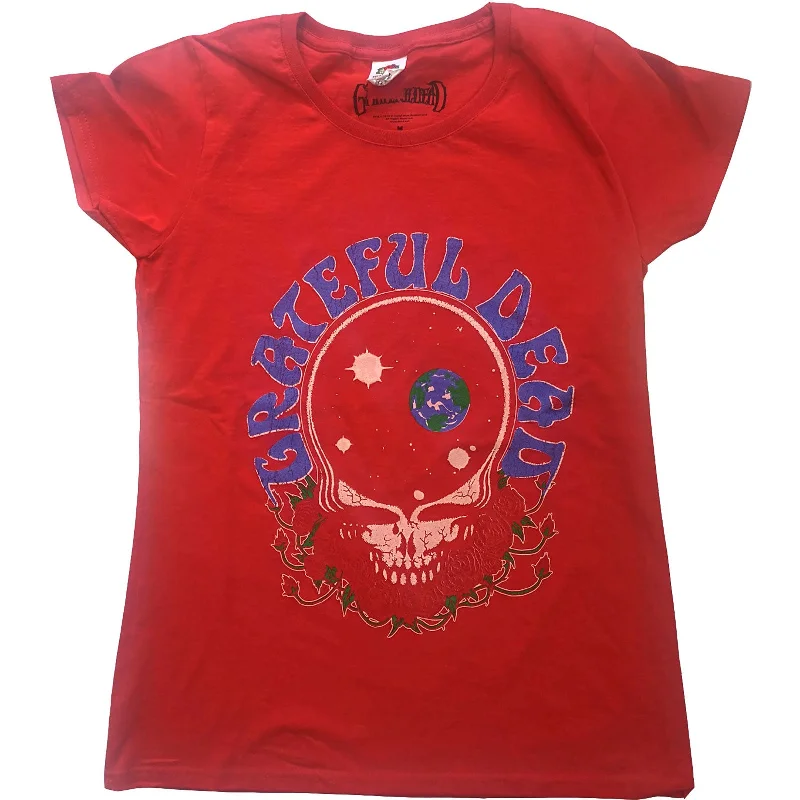 GRATEFUL DEAD T-Shirt for Women, Space Your Face-- Fitted T-Shirt Seamless Stretchy