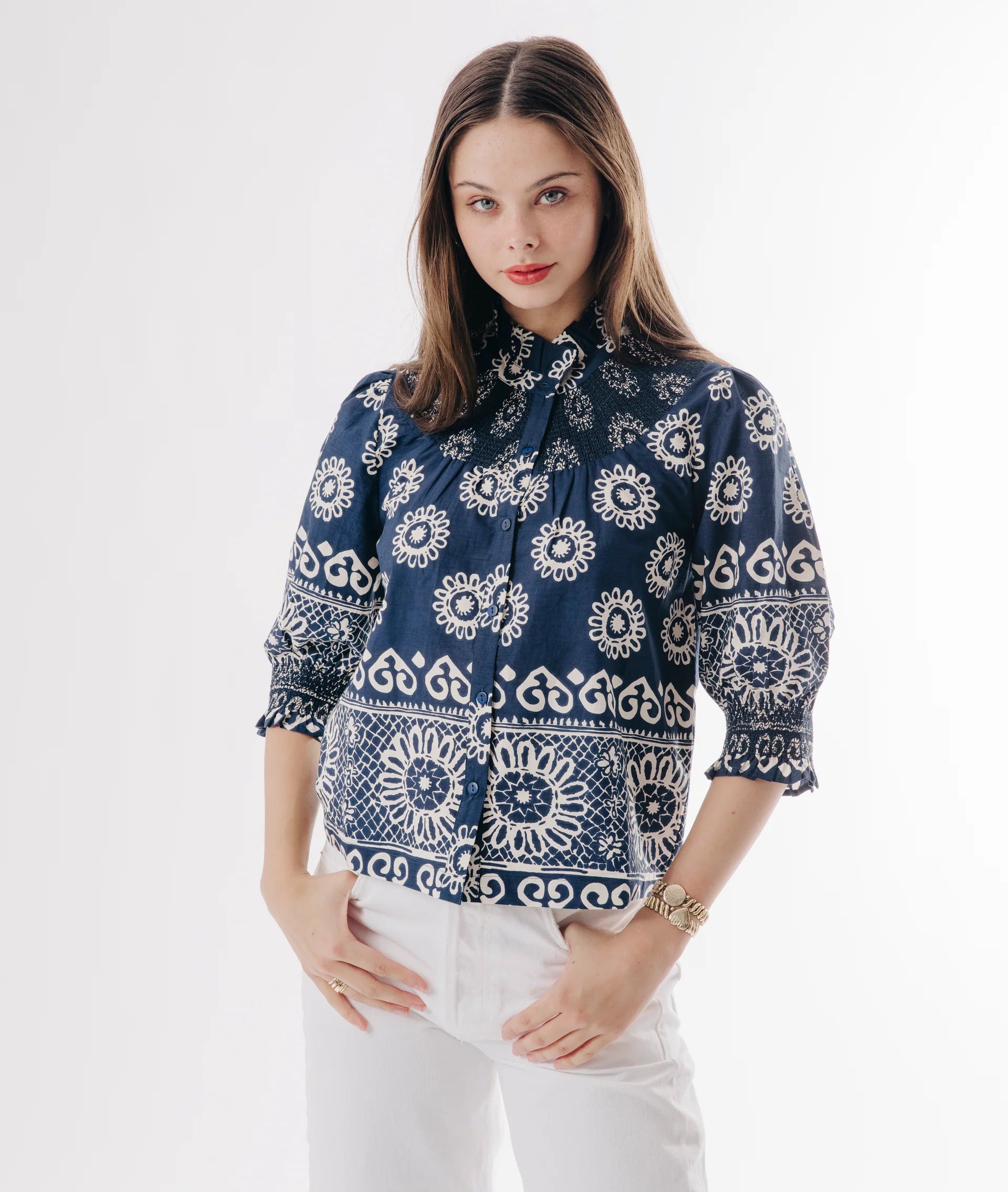 LOVE THE LABEL ZARINA BLOUSE Lightweight Linen Blouse