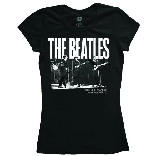 THE BEATLES T-Shirt for Ladies, 1963 The Palladium-- Collared T-Shirt Boat Neck A-Line