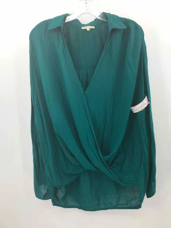 Pre-Owned matty m Green Size Medium Long Sleeve Blouse Backless Summer Blouse