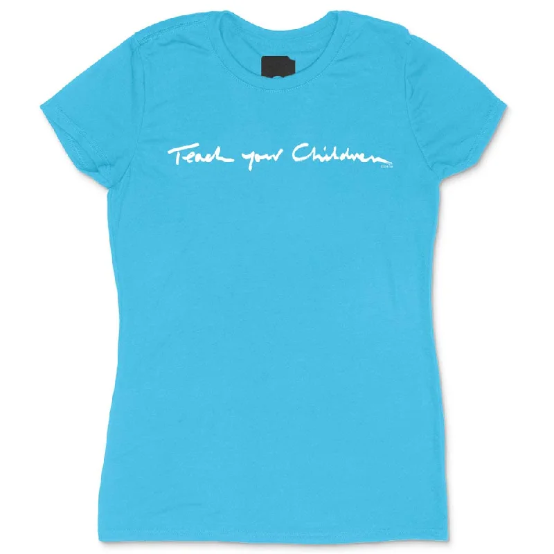 CROSBY, STILLS & NASH Ladies T-Shirt, Teach-- Denim Fabric Leather Fabric Suede Fabric