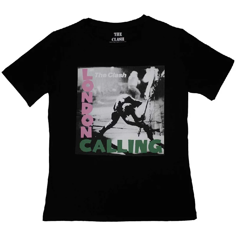 THE CLASH Attractive Ladies T-Shirt, London Calling-- Houndstooth Herringbone Solid