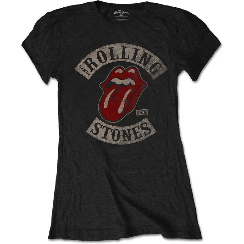 THE ROLLING STONES T-Shirt for Ladies, Tour 1978-- Terry Blend Velvet Blend Canvas Blend