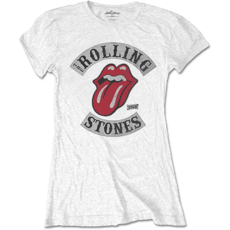 THE ROLLING STONES T-Shirt for Ladies, Tour 1978-- Mesh Blend Leather Blend Suede Blend