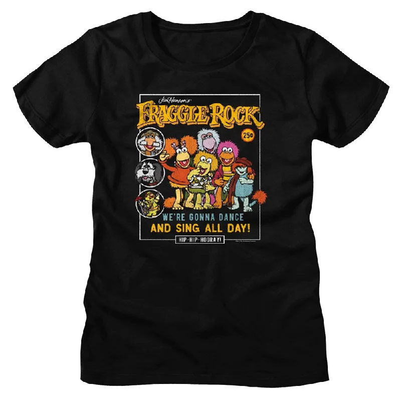 FRAGGLE ROCK T-Shirt, Comic Cover Style-- Graphic T-Shirt Round Neck Polyester