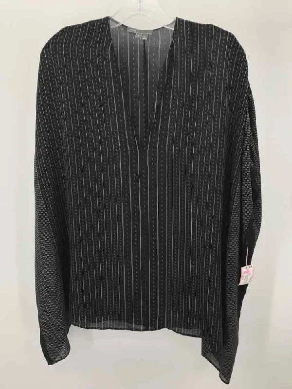 Pre-Owned Vince Black Size Medium Blouse Soft Pastel Blouse