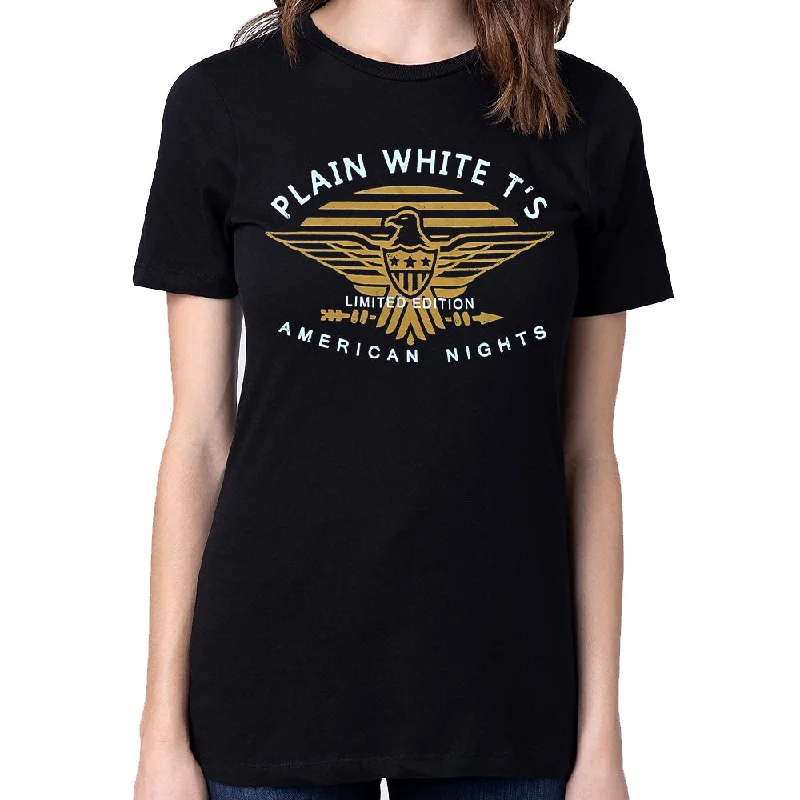PLAIN WHITE T's Ladies T-Shirt, Eagle-- Houndstooth Herringbone Solid