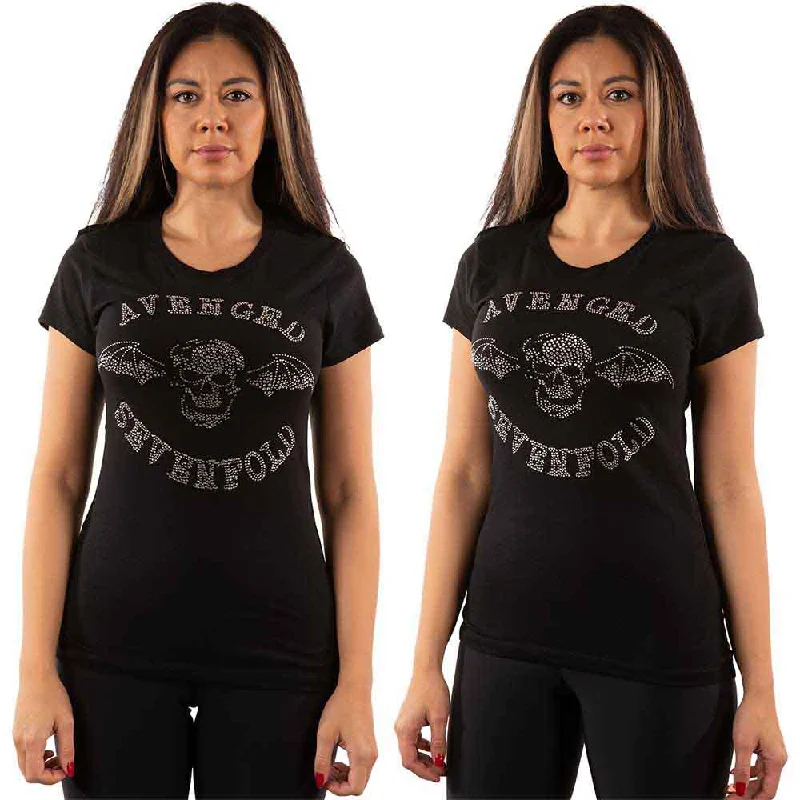 AVENGED SEVENFOLD Attractive T-Shirt, Death Bat-- Collared Crew Neck Turtle Neck